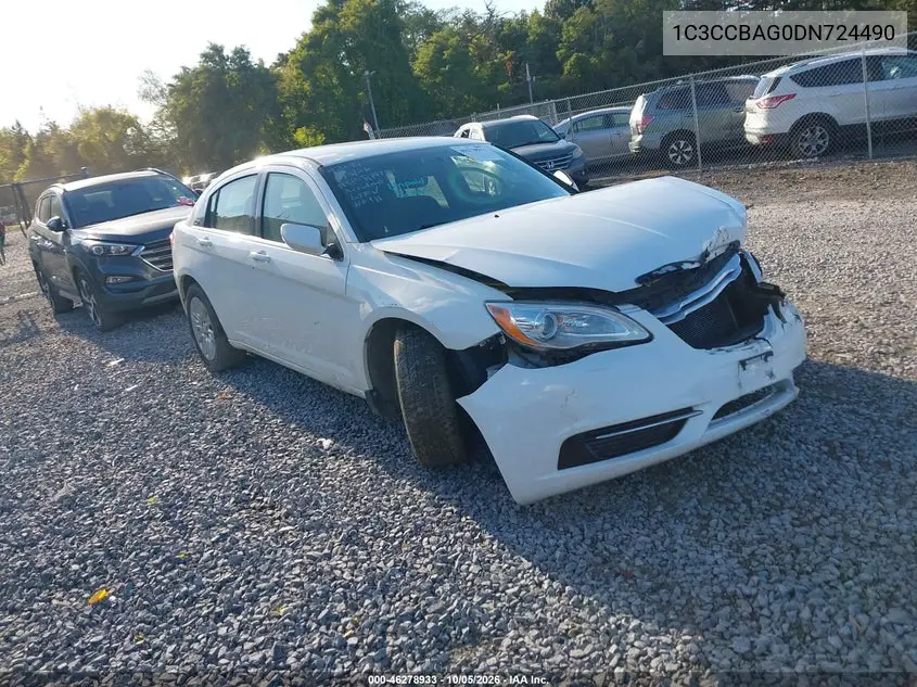 CHRYSLER 200 2013, VIN 1C3CCBAG0DN724490