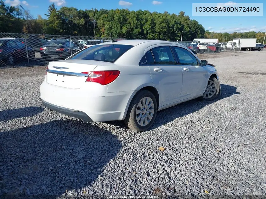 2013 CHRYSLER 200 VIN 1C3CCBAG0DN724490 — фото 4