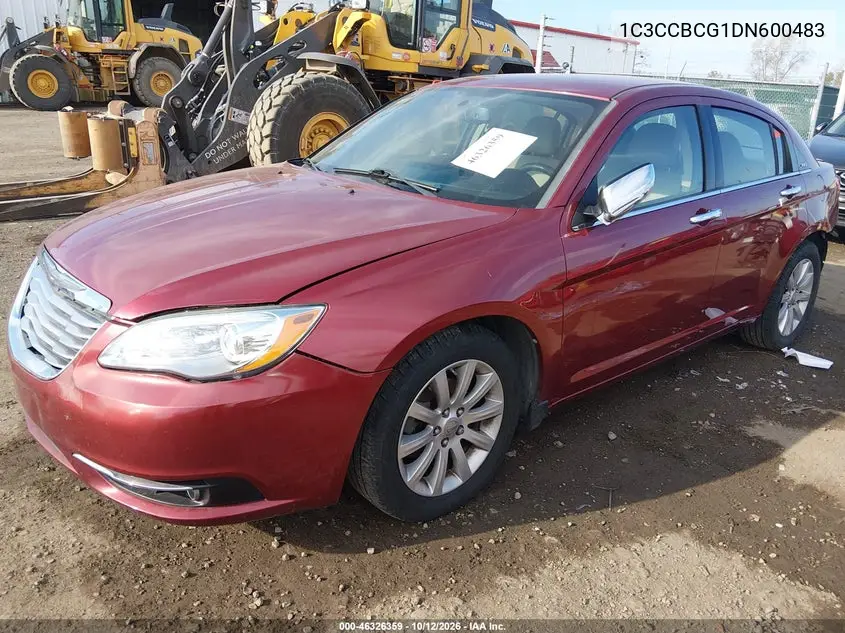 2013 CHRYSLER 200 VIN 1C3CCBCG1DN600483 — фото 2