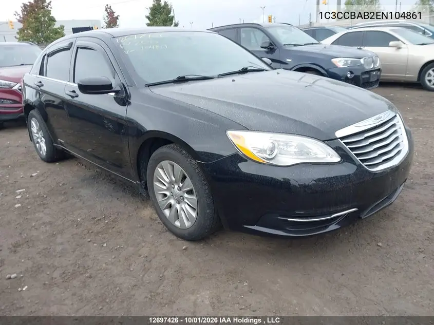 CHRYSLER 200 2014, VIN 1C3CCBAB2EN104861