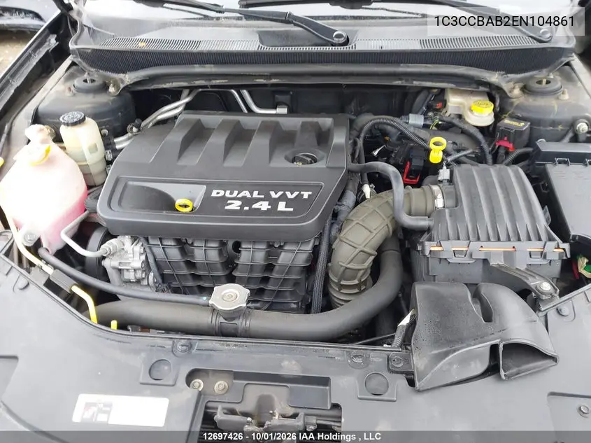 2014 CHRYSLER 200 VIN 1C3CCBAB2EN104861 — фото 10