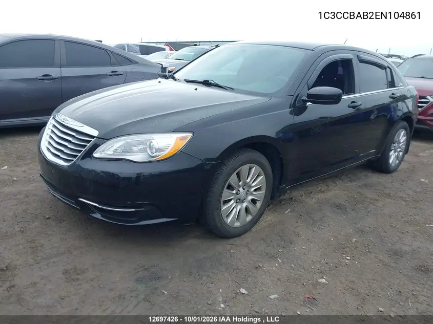 2014 CHRYSLER 200 VIN 1C3CCBAB2EN104861 — фото 2