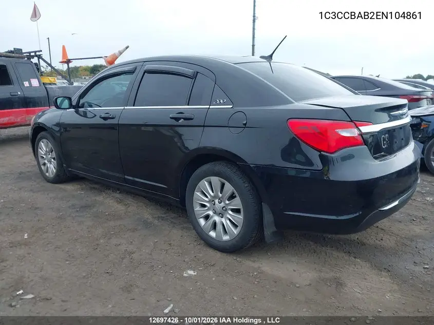 2014 CHRYSLER 200 VIN 1C3CCBAB2EN104861 — фото 3