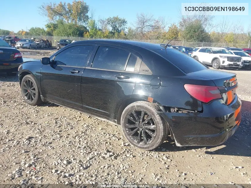 2014 CHRYSLER 200 VIN 1C3CCBBG9EN198649 — фото 3