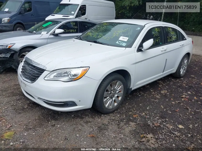 2014 CHRYSLER 200 VIN 1C3CCBAB1EN175839 — фото 2