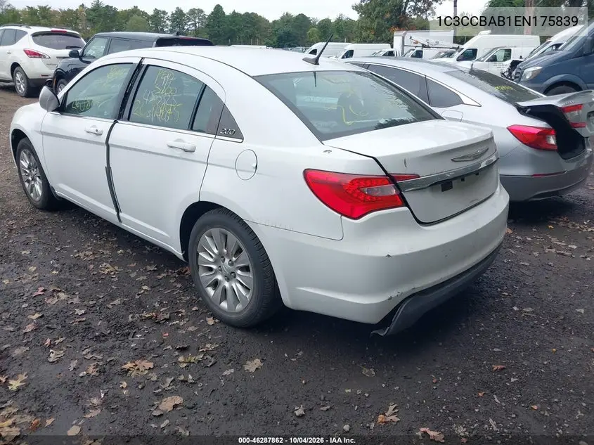2014 CHRYSLER 200 VIN 1C3CCBAB1EN175839 — фото 3