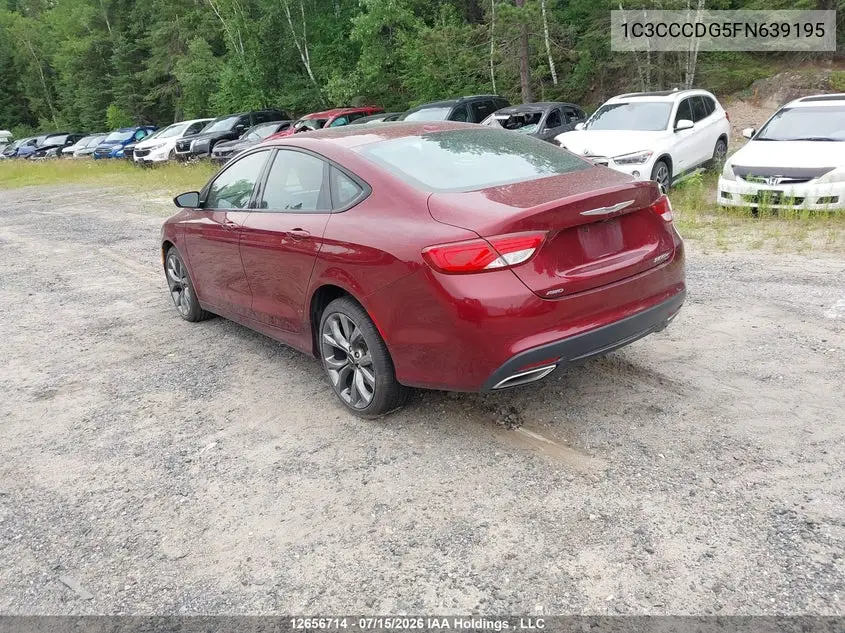 2015 CHRYSLER 200 VIN 1C3CCCDG5FN639195 — фото 3