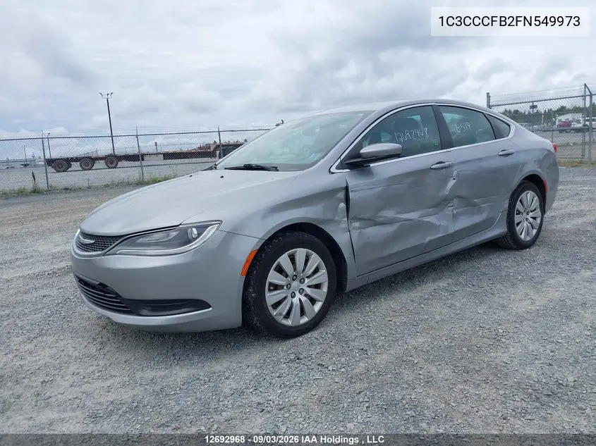 2015 CHRYSLER 200 VIN 1C3CCCFB2FN549973 — фото 2