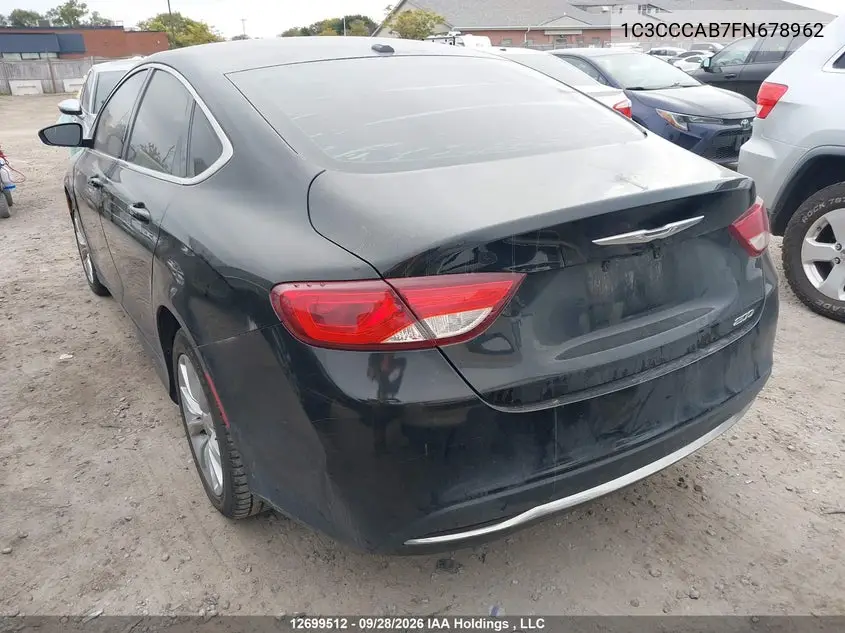2015 CHRYSLER 200 VIN 1C3CCCAB7FN678962 — фото 3