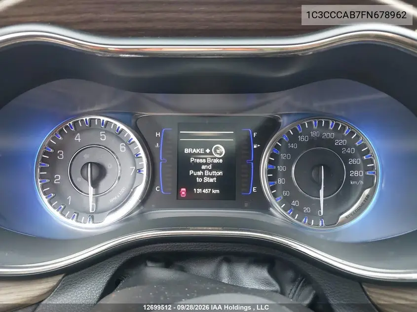 2015 CHRYSLER 200 VIN 1C3CCCAB7FN678962 — фото 7