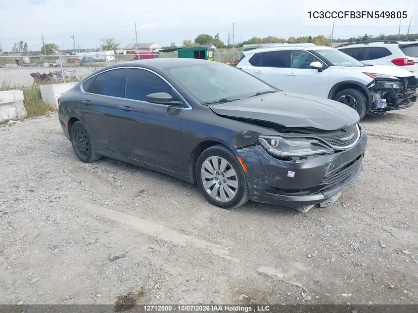CHRYSLER 200 2015, VIN 1C3CCCFB3FN549805