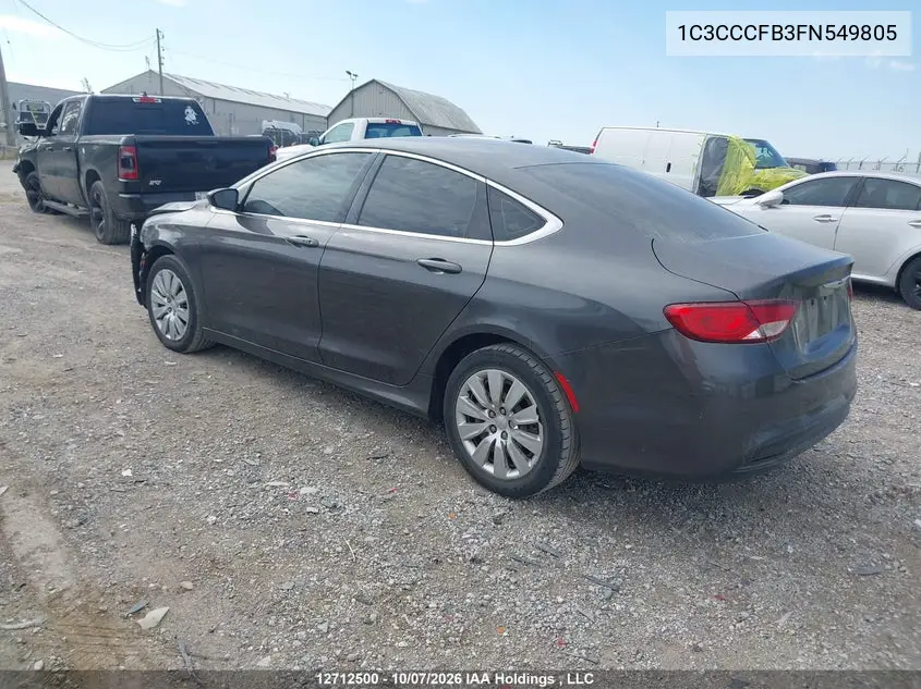 2015 CHRYSLER 200 VIN 1C3CCCFB3FN549805 — фото 3
