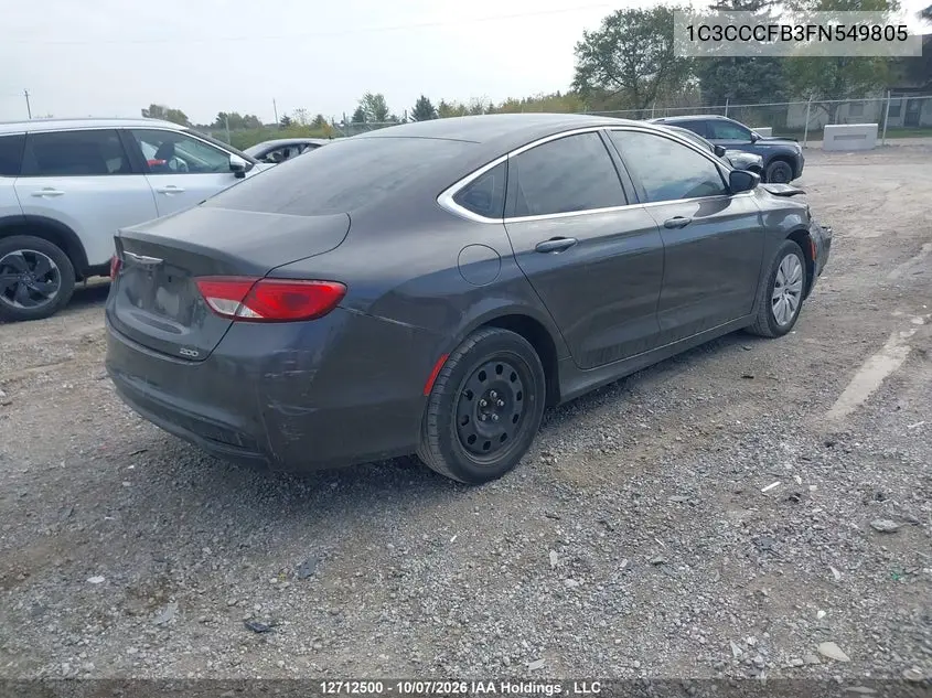 2015 CHRYSLER 200 VIN 1C3CCCFB3FN549805 — фото 4