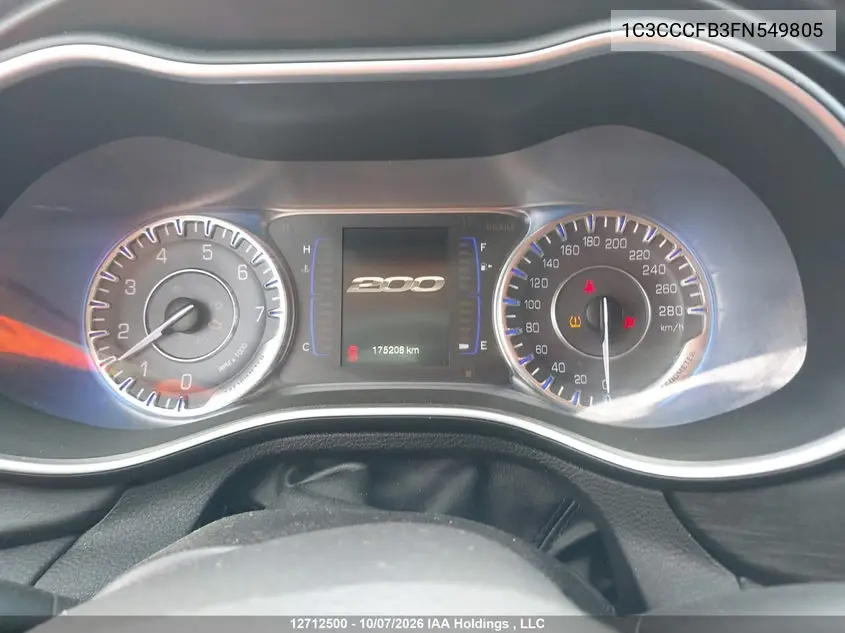 2015 CHRYSLER 200 VIN 1C3CCCFB3FN549805 — фото 7
