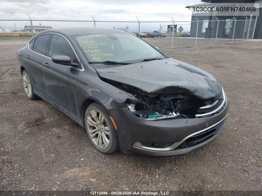 CHRYSLER 200 2015, VIN 1C3CCCAG9FN740468