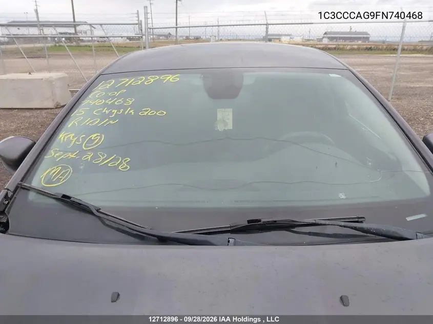 2015 CHRYSLER 200 VIN 1C3CCCAG9FN740468 — фото 17