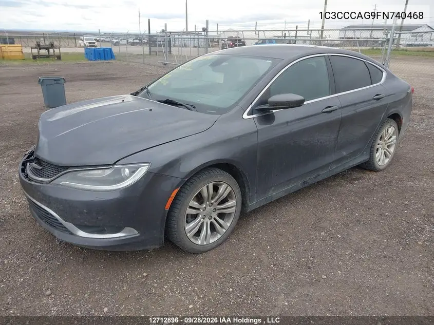 2015 CHRYSLER 200 VIN 1C3CCCAG9FN740468 — фото 2