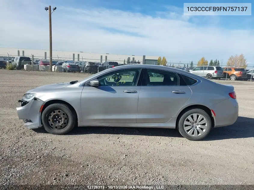 2015 CHRYSLER 200 VIN 1C3CCCFB9FN757137 — фото 14