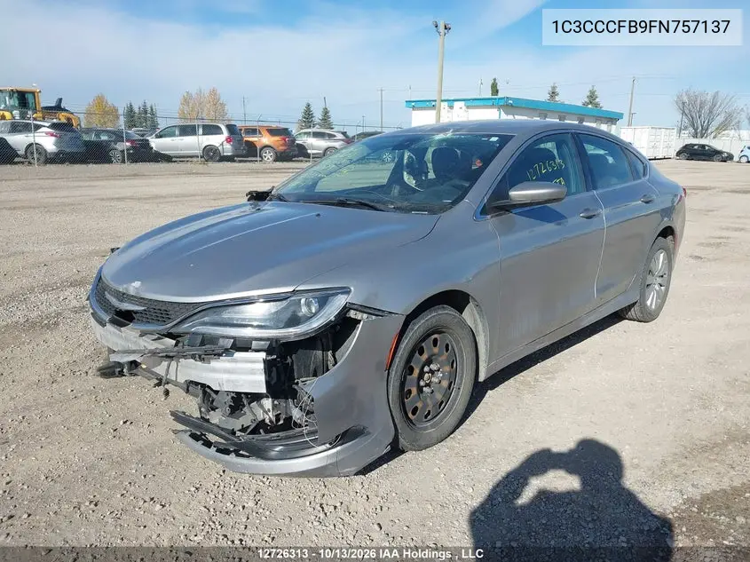 2015 CHRYSLER 200 VIN 1C3CCCFB9FN757137 — фото 2