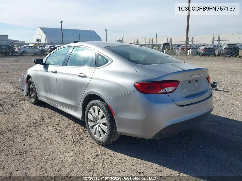 2015 CHRYSLER 200 VIN 1C3CCCFB9FN757137 — фото 3