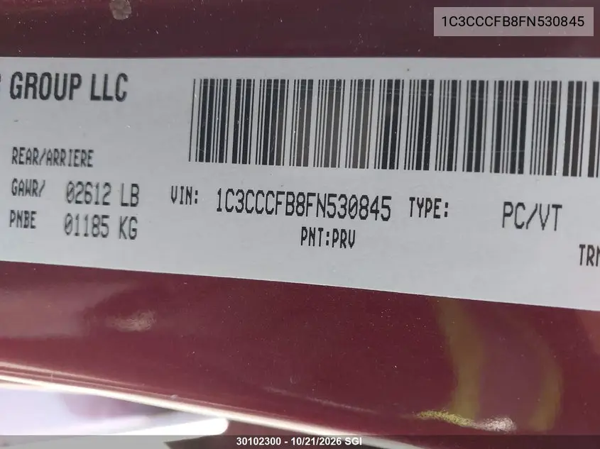 2015 CHRYSLER 200 VIN 1C3CCCFB8FN530845 — фото 9