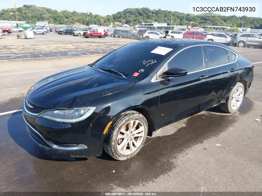 2015 CHRYSLER 200 VIN 1C3CCCAB2FN743930 — фото 2
