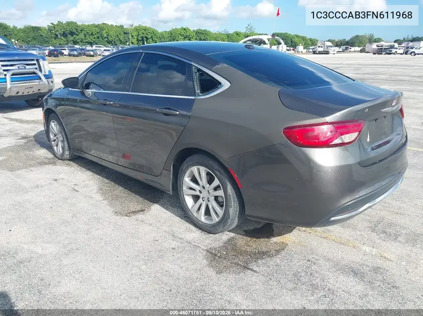2015 CHRYSLER 200 VIN 1C3CCCAB3FN611968 — фото 3