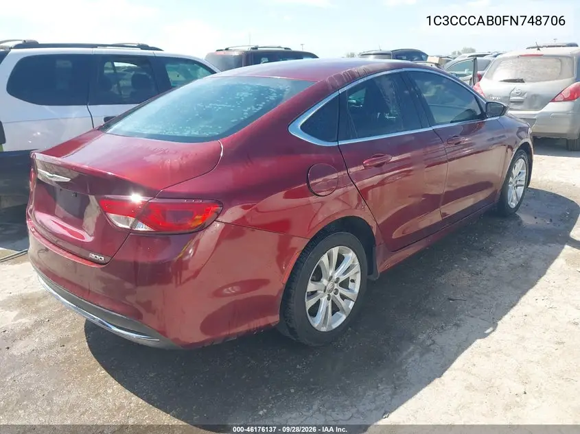 2015 CHRYSLER 200 VIN 1C3CCCAB0FN748706 — фото 4