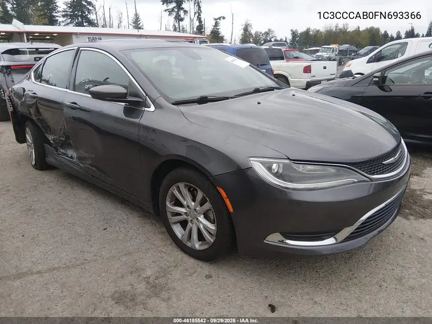CHRYSLER 200 2015, VIN 1C3CCCAB0FN693366