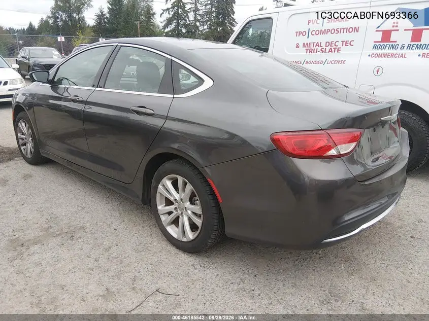 2015 CHRYSLER 200 VIN 1C3CCCAB0FN693366 — фото 3