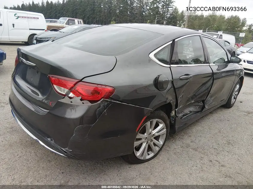 2015 CHRYSLER 200 VIN 1C3CCCAB0FN693366 — фото 4