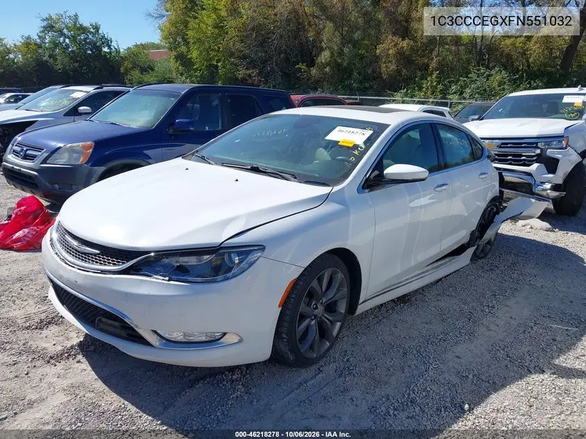 2015 CHRYSLER 200 VIN 1C3CCCEGXFN551032 — фото 2
