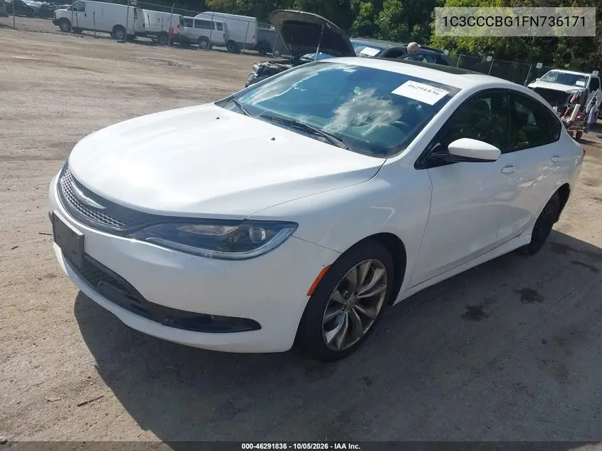 2015 CHRYSLER 200 VIN 1C3CCCBG1FN736171 — фото 2
