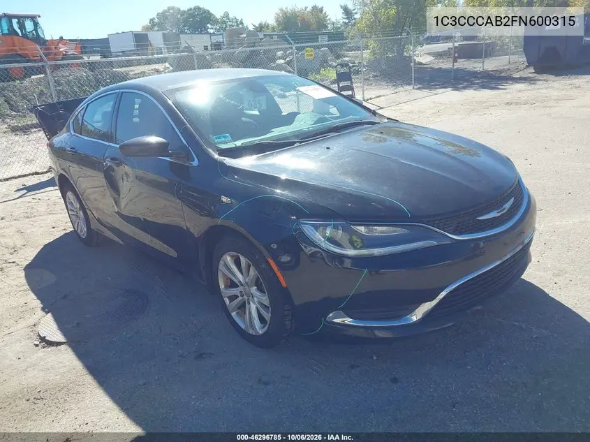 CHRYSLER 200 2015, VIN 1C3CCCAB2FN600315