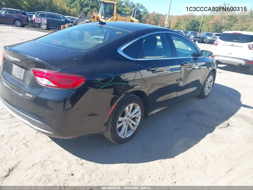 2015 CHRYSLER 200 VIN 1C3CCCAB2FN600315 — фото 4