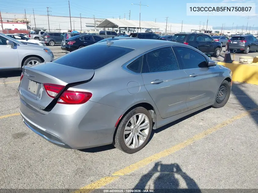 2015 CHRYSLER 200 VIN 1C3CCCAB5FN750807 — фото 4