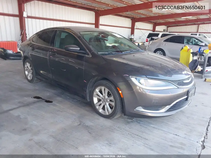 CHRYSLER 200 2015, VIN 1C3CCCAB3FN650401