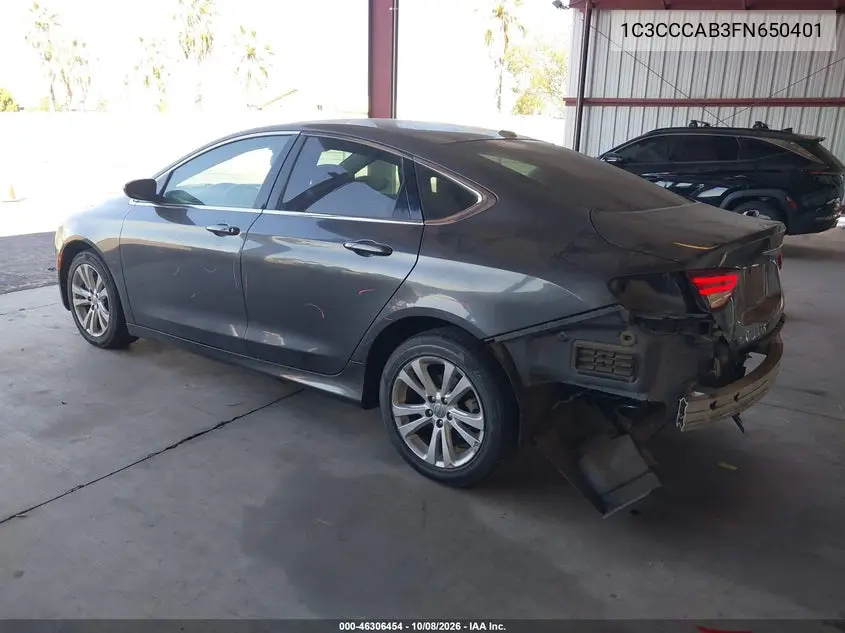 2015 CHRYSLER 200 VIN 1C3CCCAB3FN650401 — фото 3