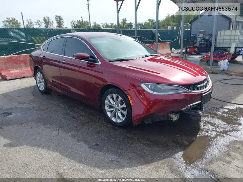 CHRYSLER 200 2015, VIN 1C3CCCCGXFN663574