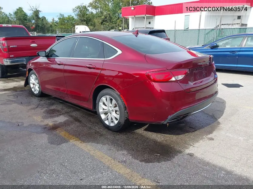 2015 CHRYSLER 200 VIN 1C3CCCCGXFN663574 — фото 3