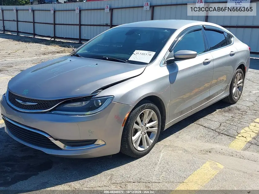 2015 CHRYSLER 200 VIN 1C3CCCAB6FN666365 — фото 2