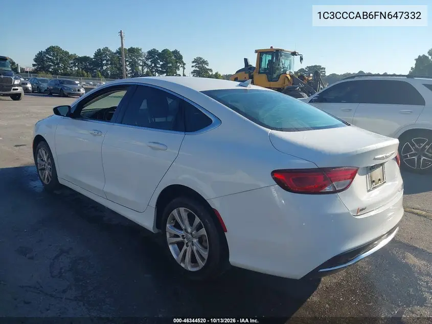 2015 CHRYSLER 200 VIN 1C3CCCAB6FN647332 — фото 3