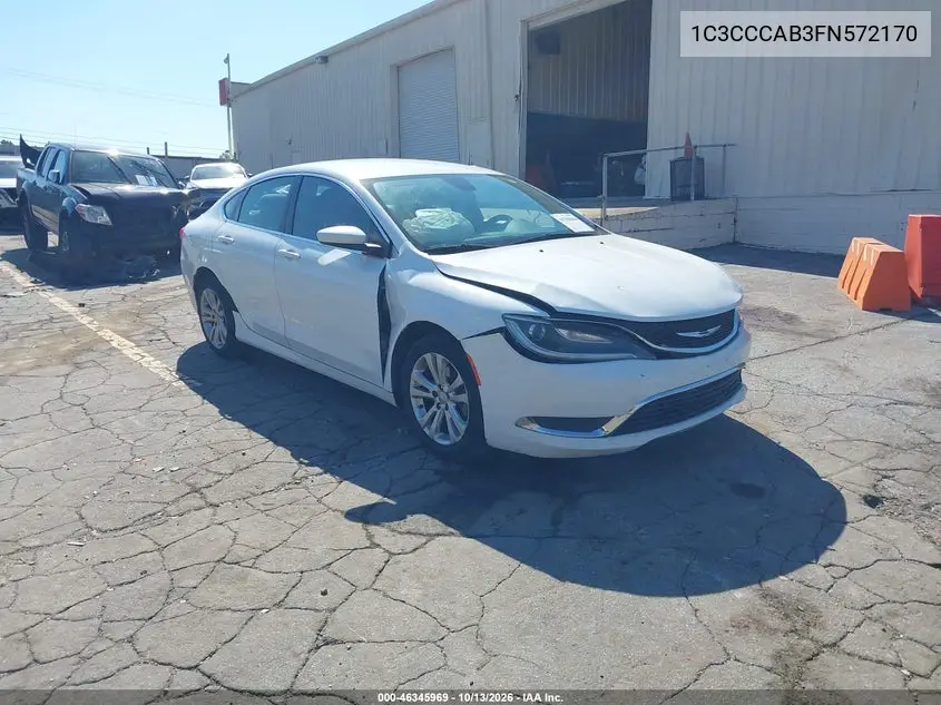 CHRYSLER 200 2015, VIN 1C3CCCAB3FN572170