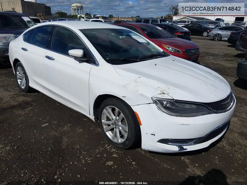 CHRYSLER 200 2015, VIN 1C3CCCAB3FN714842