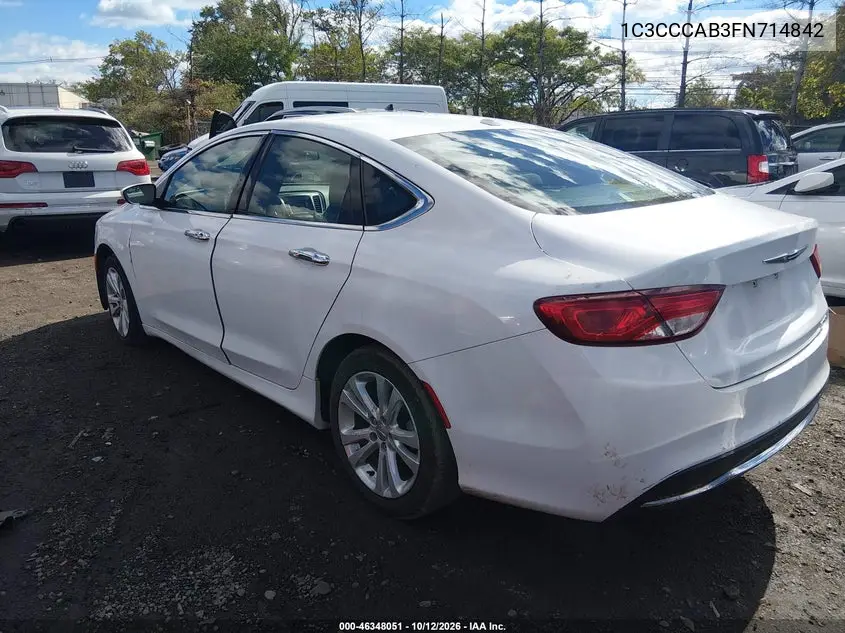 2015 CHRYSLER 200 VIN 1C3CCCAB3FN714842 — фото 3