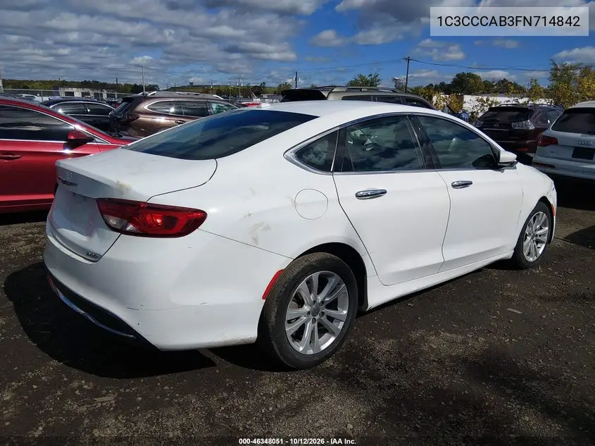 2015 CHRYSLER 200 VIN 1C3CCCAB3FN714842 — фото 4