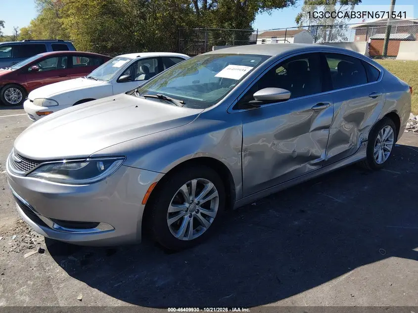 2015 CHRYSLER 200 VIN 1C3CCCAB3FN671541 — фото 3