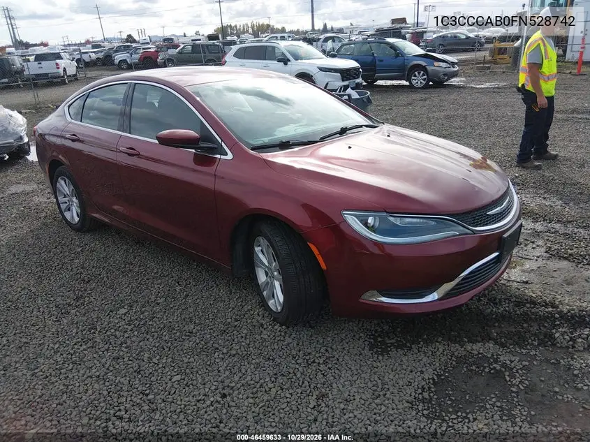 CHRYSLER 200 2015, VIN 1C3CCCAB0FN528742