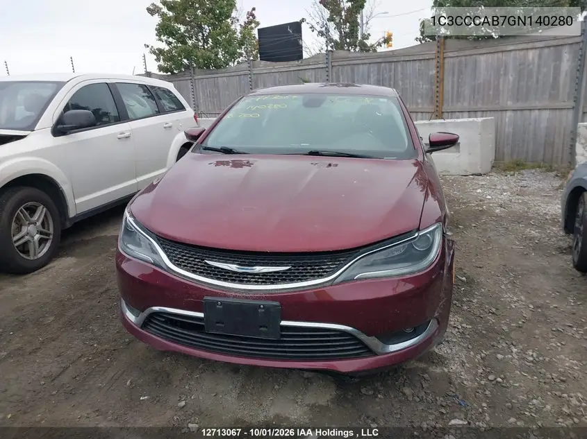 2016 CHRYSLER 200 VIN 1C3CCCAB7GN140280 — фото 12