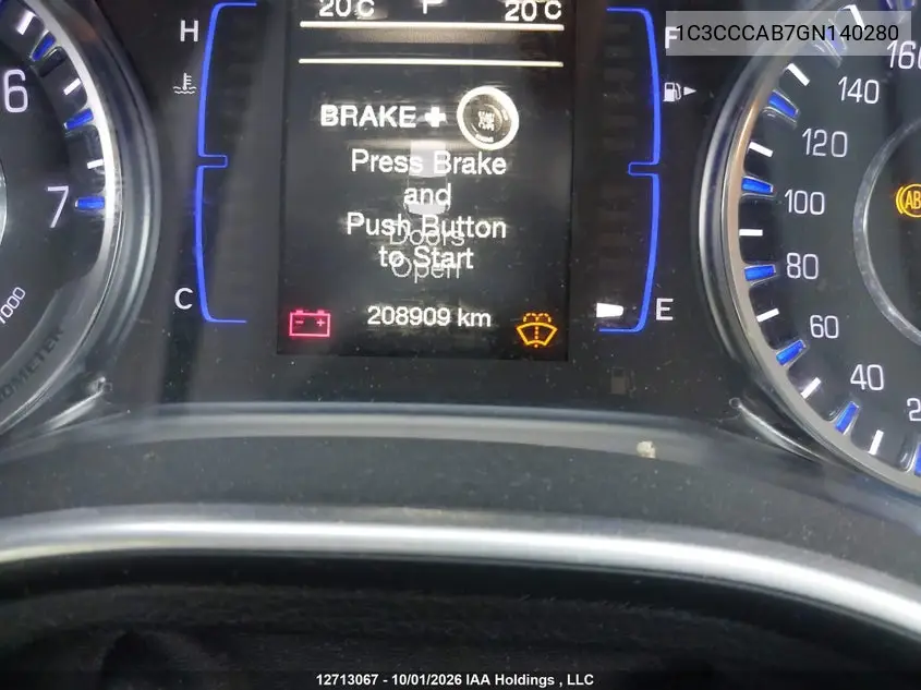 2016 CHRYSLER 200 VIN 1C3CCCAB7GN140280 — фото 15